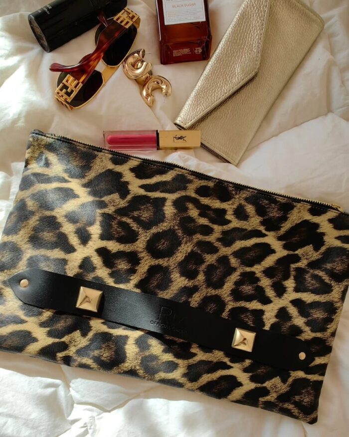 Τσάντα Φάκελος Animal Print Eco Leather SILIA