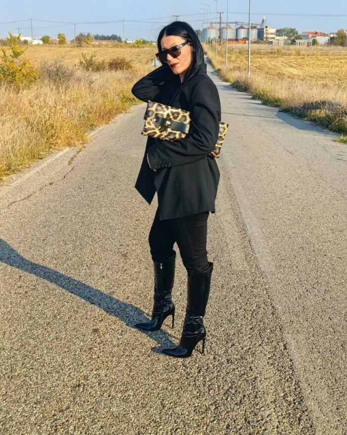 Τσάντα Φάκελος Animal Print Eco Leather SILIA - Image 6